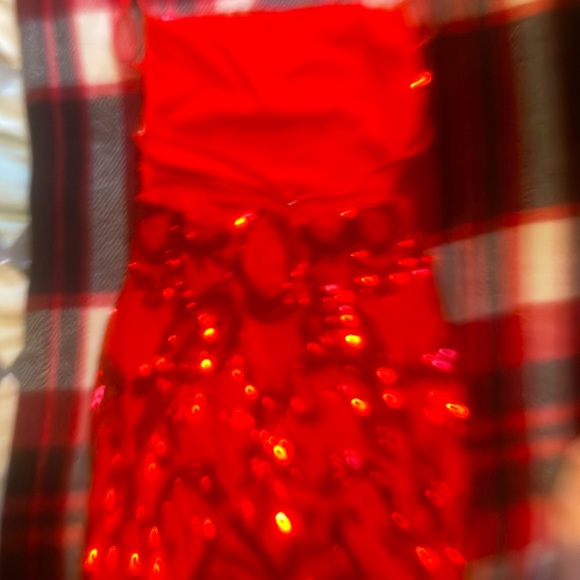 Red sparkly dress, size extra small, brand is Lucy in the sky - Picture 2 of 2